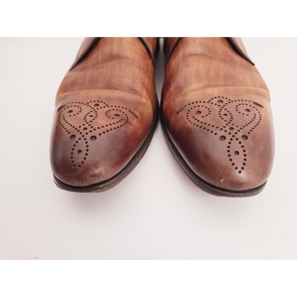 Magnanni Cordero Medallion Toe Derby Cognac Brown 20598 Brogue Dress Shoes 11 M - Picture 8 of 14